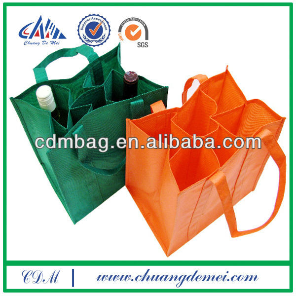 Promotional Wine bottle carry bag 6 packs